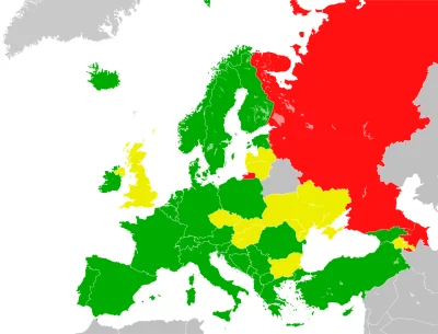 vogafe - Państwa, które ratyfikowały konwencję na zielono: