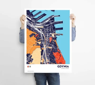 rafal4444 - Ładny plakat uczyniłem? #gdynia #mapporn #mapy #polska