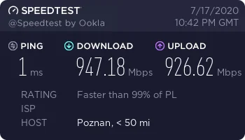 tedy-talbot - serio UPC ma tylko 40 Mbps uploadu przy giga bitowym łączu? Ja w Ineii ...