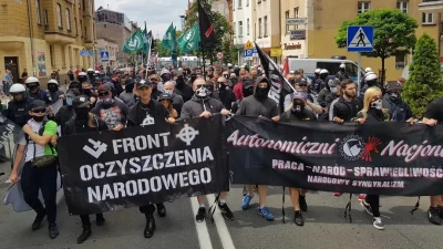 saakaszi - W sobotę w Katowicach przeszła pierwsza w tym roku parada nacjonalistów, w...