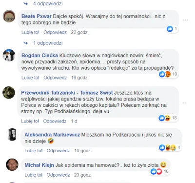 byferdo - Lepiej spójrzcie na sekcje komentarzy na profilach lokalnych gazet. Mnóstwo...