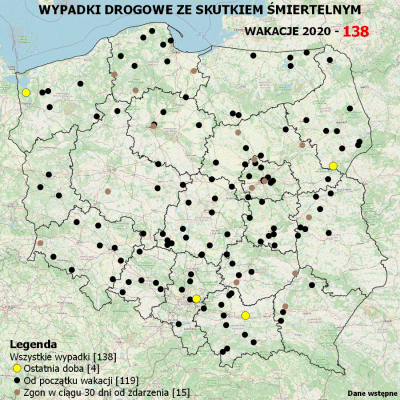 Birbirgo13 - MAPA WYPADKÓW DROGOWYCH ZE 
SKUTKIEM ŚMIERTELNYM - WAKACJE 2020

WP...