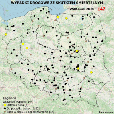 Birbirgo13 - MAPA WYPADKÓW DROGOWYCH ZE 
SKUTKIEM ŚMIERTELNYM - WAKACJE 2020


...