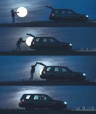 p.....7 - A temu księżyc sam wpada do bagażnika, tylko dopchnąć..( ͡° ͜ʖ ͡°)ﾉ⌐■-■