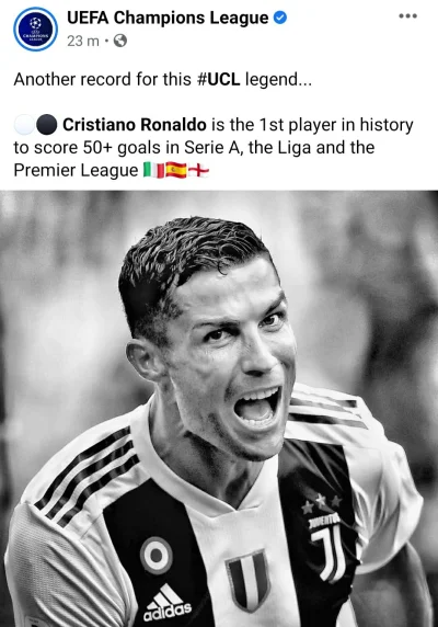 red7000 - Cristiano Ronaldo to pierwszy piłkarz w historii, który strzelił co najmnie...