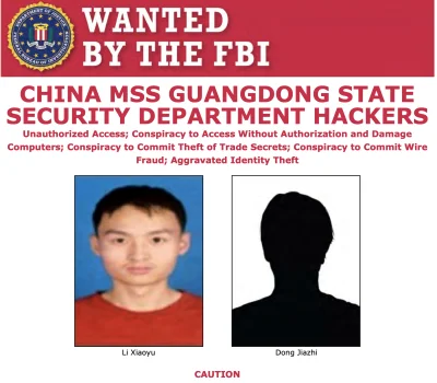 sekurak - USA stawia zarzuty dwóm chińskim hackerom. Setki firm zhackowanych na całym...