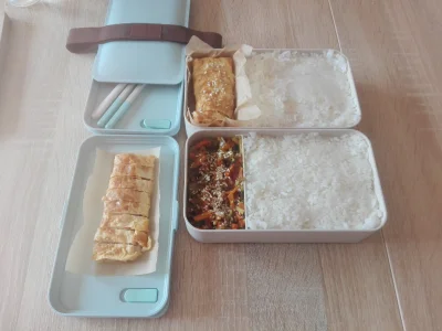 J.....n - Ładnego lunchboxa zrobiłem dla siebie i mojej Różowej? (◍•ᴗ•◍)
#gotujzwyko...