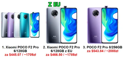 LowcyChin - 1. Xiaomi POCO F2 Pro 6/128GB
Cena z wysyłką Priority Line: $445.07 / ~1...