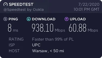 villager - Wywalczył ktoś od UPC więcej niż 60mbps uploadu?
Orange ma w moim budynku...