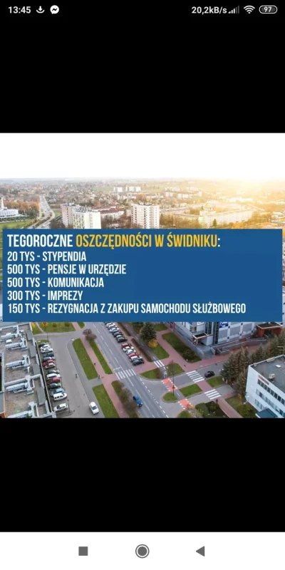 Lachon - #swidnik #covid19 #budzet 

Oszczędności miasta Świdnik na skutek epidemii.