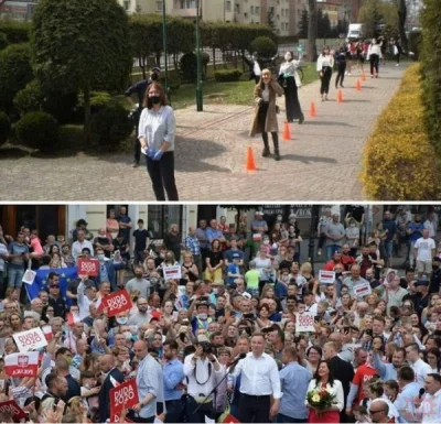 juzwos - Dobrze że wirus jest taki mądry że nie atakował na wyborach, po zmianie kand...