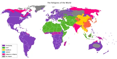 r.....v - Rozmieszczenie religii na świecie. Religie objawione vs religie etniczne
#...