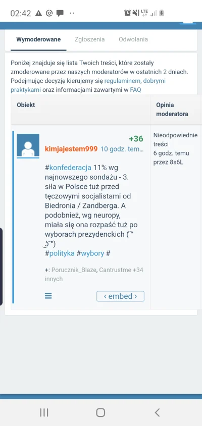 k.....9 - XDDDDDDD
Od kiedy podawanie WYNIKU SONDAŻU to "nieodpowiednia treść" wg re...