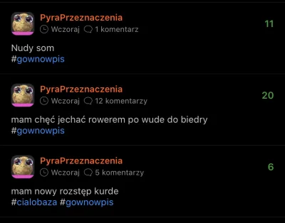 JanuHere - @PyraPrzeznaczenia: czy ty wspominałaś coś wyżej o ambicji wpisów? Lmao