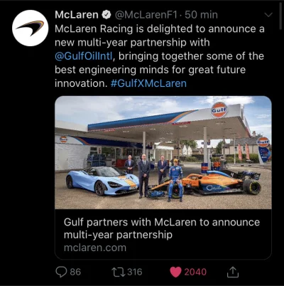 c.....i - Wiecie co to oznacza? McLaren od przyszłego roku to będzie czyste złoto: dw...