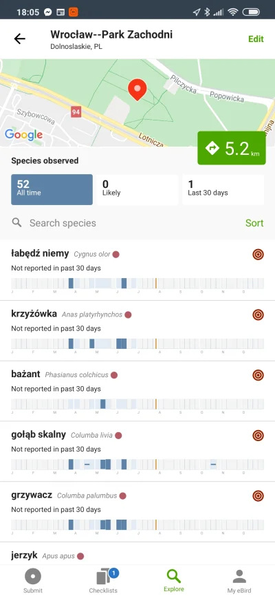 8agienny - Do obserwacji ptaków fajna jest jeszcze apka eBird z mapką z lokalizacjami...