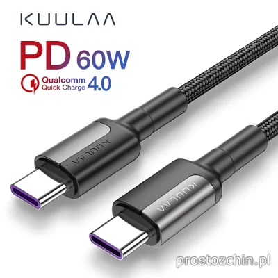 Prostozchin - >> Kabel USB-C z QuickCharge 4.0 - 60W << 1m ~6,70 zł

1 metr ~6,70 z...