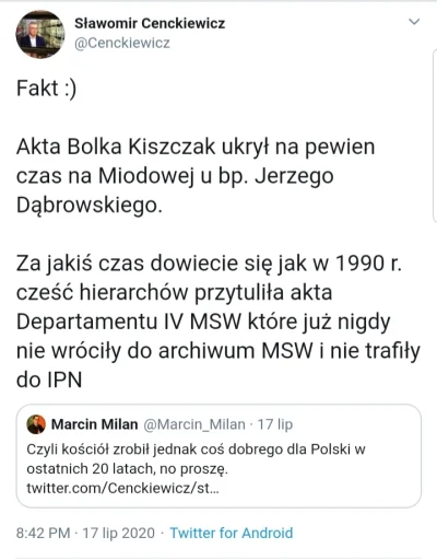 WilczurZnahor - Ostatnio tez przy okazji nie wybrania x. Isakowicza Zalewskiego do ko...