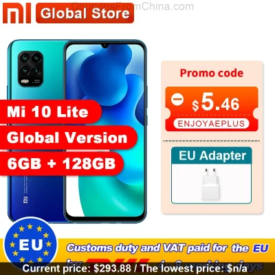 n____S - Xiaomi Mi 10 Lite 6/128GB Global - Aliexpress 
Cena: $293.88 (1104,05 zł)
...