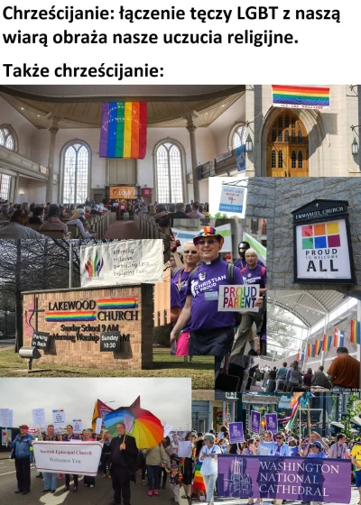 R187 - @DartNorbe: Flaga LGBT to nie profanacja, bo chrześcijanie ją sami wieszają w ...