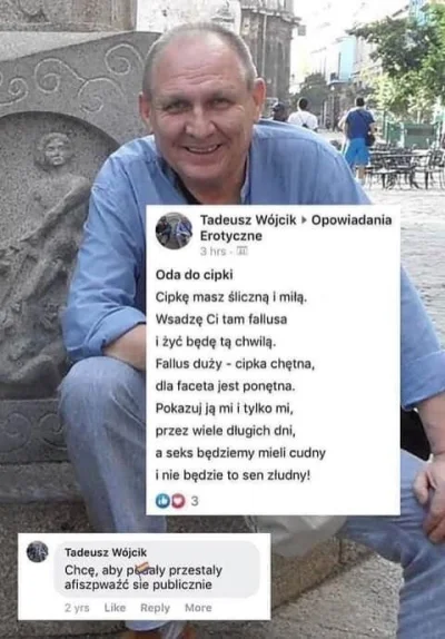 drte111 - taki wygląd starych dziadów na fb. Piszą poematy i cipie ale pedały nie afi...