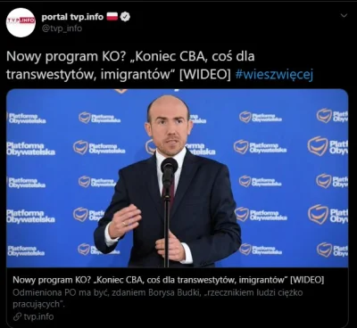 K.....i - > Przewodniczący Platformy Obywatelskiej Borys Budka zapowiada nowy program...