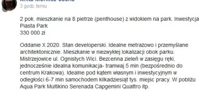 spaedesz - Reflektuje ktoś na PENTHOUSE 36m za 9200/m na obrzeżach Krakowa? 35min tra...