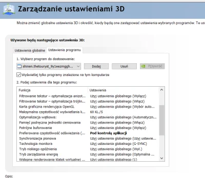 keton22 - @keton22: dla potomności jak się tak ustawi w driverze to gra zwalnia do 60...