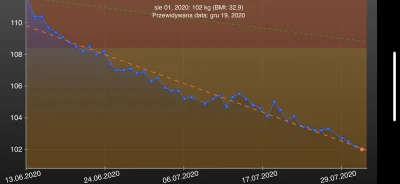 LipaStraszna - Wykres spadku wagi.