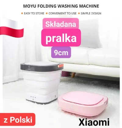 sebekss - Zabierz pralkę na wakacje ( ͡° ͜ʖ ͡°)
➡️Mini składana pralka Xiaomi Moyu z...
