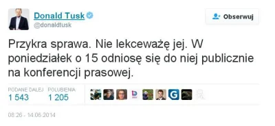 g.....i - #kononowicz

O 15:00 Donald Tusk wyda oświadczenie w sprawie Jana Łosia.