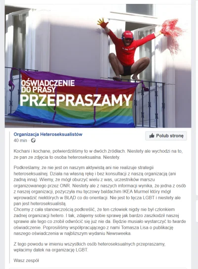 Andreth - Ważne oświadczenie organizacji hetero - odcięli się od wczorajszych wydarze...