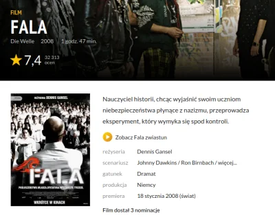 stefan_1971 - Polecam #film FALA

https://www.filmweb.pl/film/Fala-2008-449973

S...