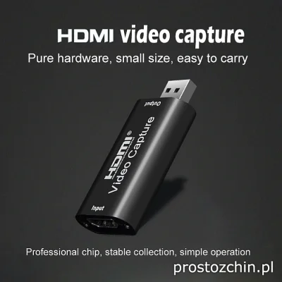 Prostozchin - >> Video grabber obrazu z HDMI na USB << ~28 zł.

Urządzenie przechwy...