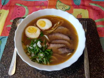 p.....o - #ramen
Tu powtórka z wczoraj, bo zostało wywaru, ale tym razem ładniej pod...