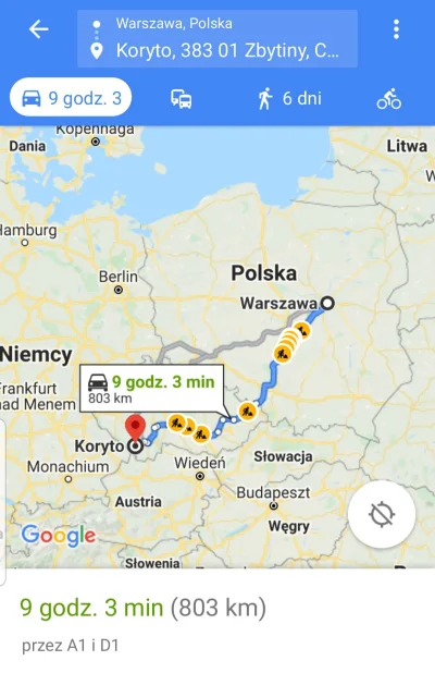 gps - A do celu tak blisko. Tylko 9 godzin i 3 minuty.