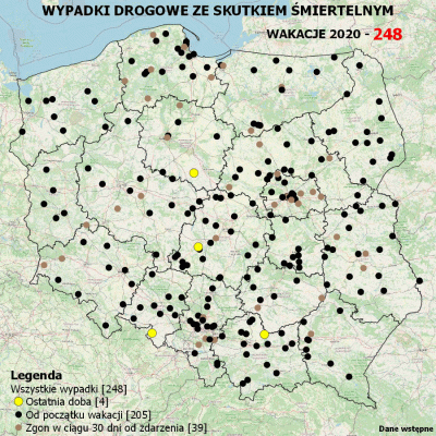 Birbirgo13 - MAPA WYPADKÓW DROGOWYCH ZE 
SKUTKIEM ŚMIERTELNYM - WAKACJE 2020

Mi...