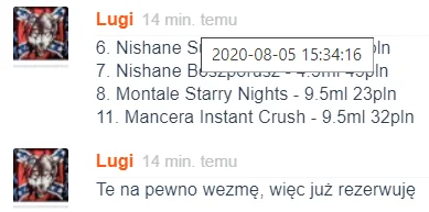 Lugi - @vizori: no właśnie dlatego napisałem od razu na PW że rezerwuję, żeby mnie ni...