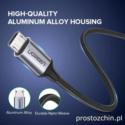 Prostozchin - >> Kabel Ugreen Micro-usb w nylonowym oplocie << od 6 do 16 zł (w zależ...