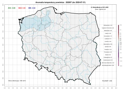 cumulus - Polska w odniesieniu do normy z lat 1981-2010.