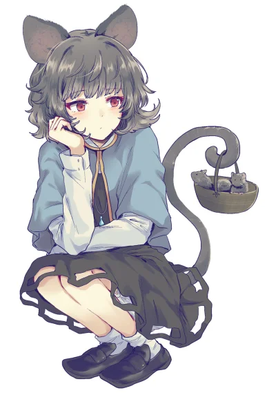 LlamaRzr - #randomanimeshit #touhou #nazrin #kemonomimi #nezumimi #blushedface #anime...