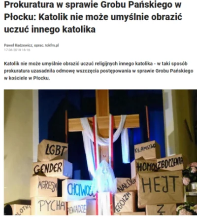 saakaszi - Ciekawe co by się stało, gdyby to katolik powiesił tęczową flagę na krzyżu...
