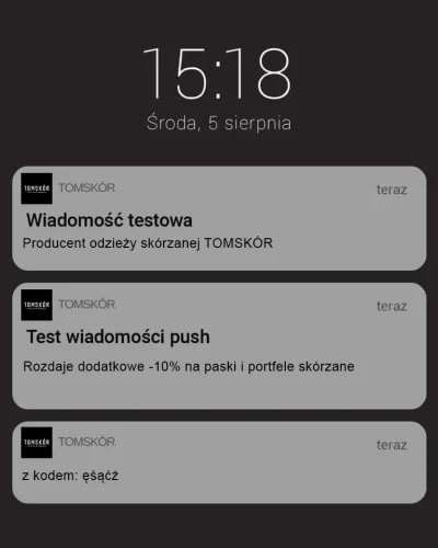 Tomskor - #uwaga to nie są testowe wiadomości push! ( ͡° ͜ʖ ͡°)
Jako że jesteśmy pro...