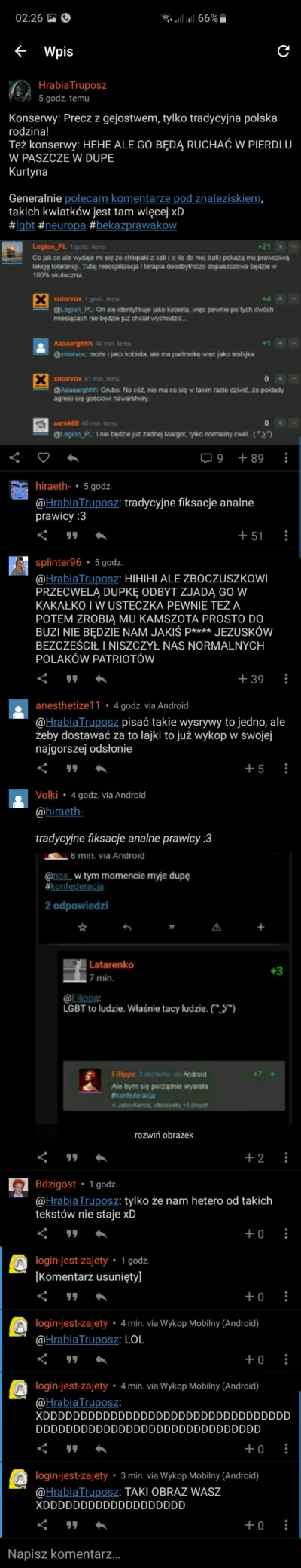 login-jest-zajety - Napisałem komentarz we wpisie @HrabiaTruposz - napisałem mniej wi...