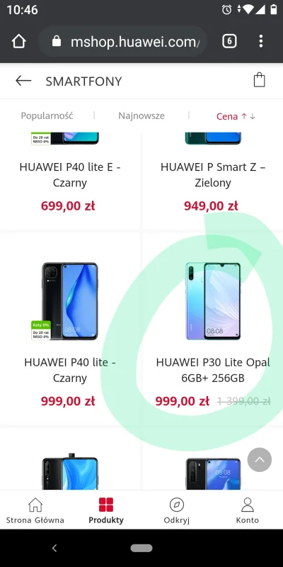 lama4kopytnaa - @Tukoruzi na oficjalnym sklepie Huawei P30 lite 256/6GB za 999 jeszcz...