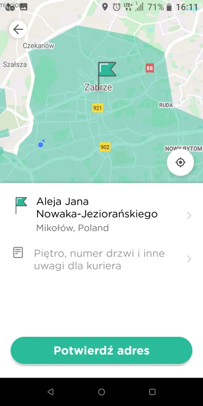 Wasky - Niezły ten Glovo jak mu się nazwy miast mylą. #glovo #pizzaportal