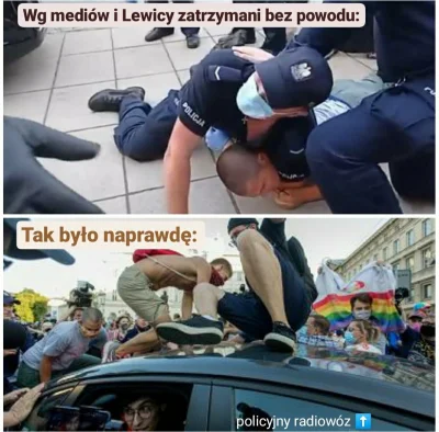 michal0920 - Biedny pokrzywdzony, on tam tylko pokojowo protestował, a samochód stał ...