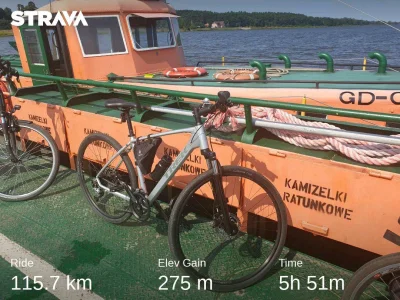 loss - Pogoda na rower może nie idealna, bo za gorąco, ale trasa Gdańsk - Kąty Ryback...