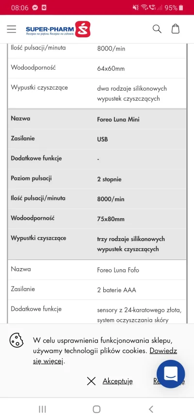 n.....a - @Falkon foreo luna play nie ma możliwości ładowania i fakt, po rozładowaniu...