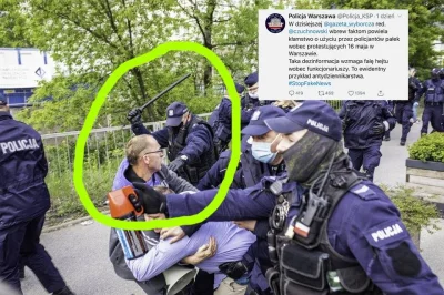 a.....1 - @Mamciewbupsku: fakenews, policja nie używała pałek w stosunku do protestuj...